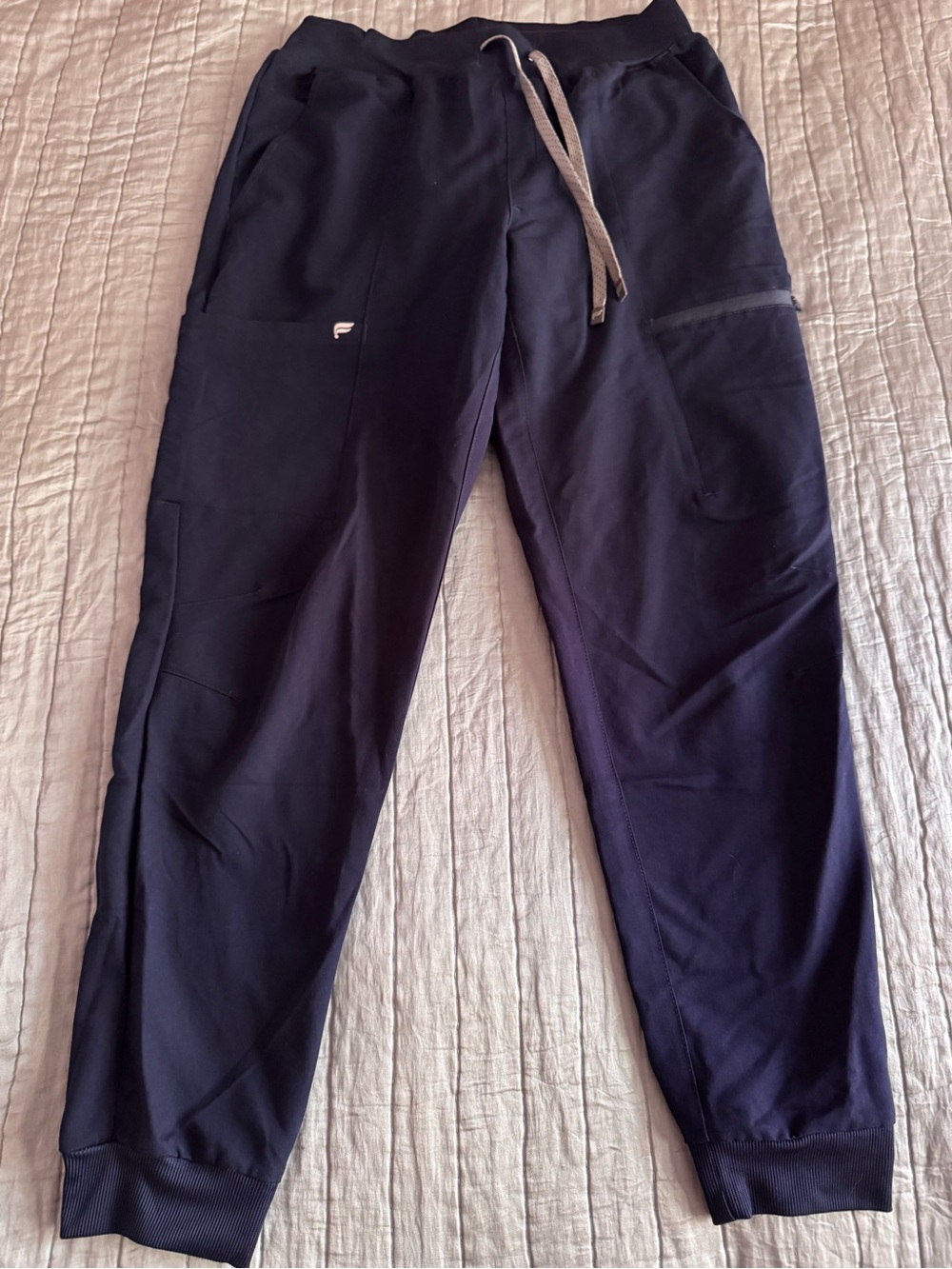 Fabletics Navy Jogger Pants with Drawstring